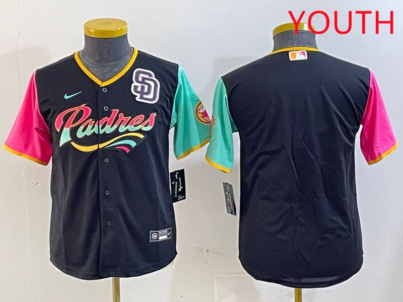 Youth San Diego Padres Blank Black City Edition Game 2025 Nike MLB Jersey style 3->los angeles lakers->NBA Jersey